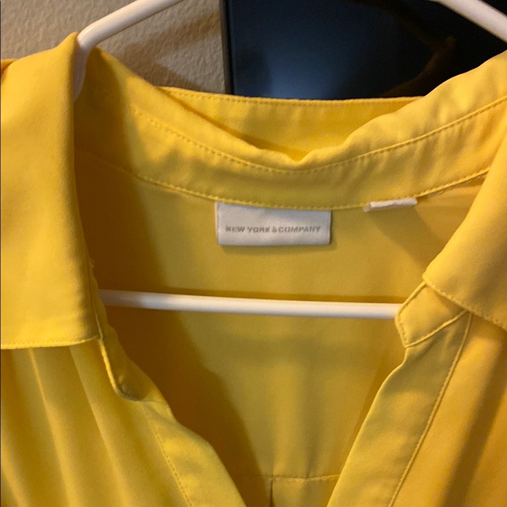 New York & Company Vibrant Yellow Top